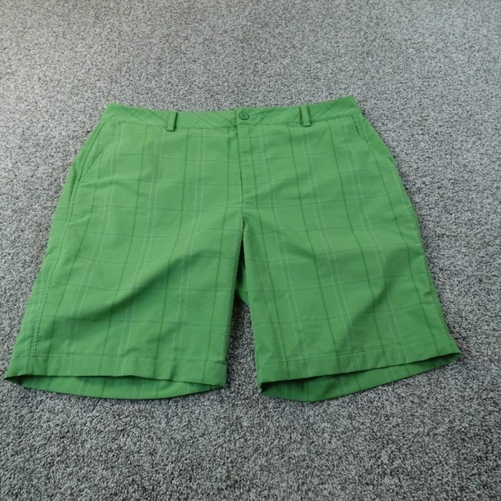Under Armour Shorts Mens 40 Green Plaid Golf‎ Chino Performance Stretch Athletic